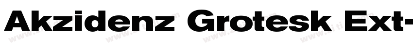 Akzidenz Grotesk Ext字体转换